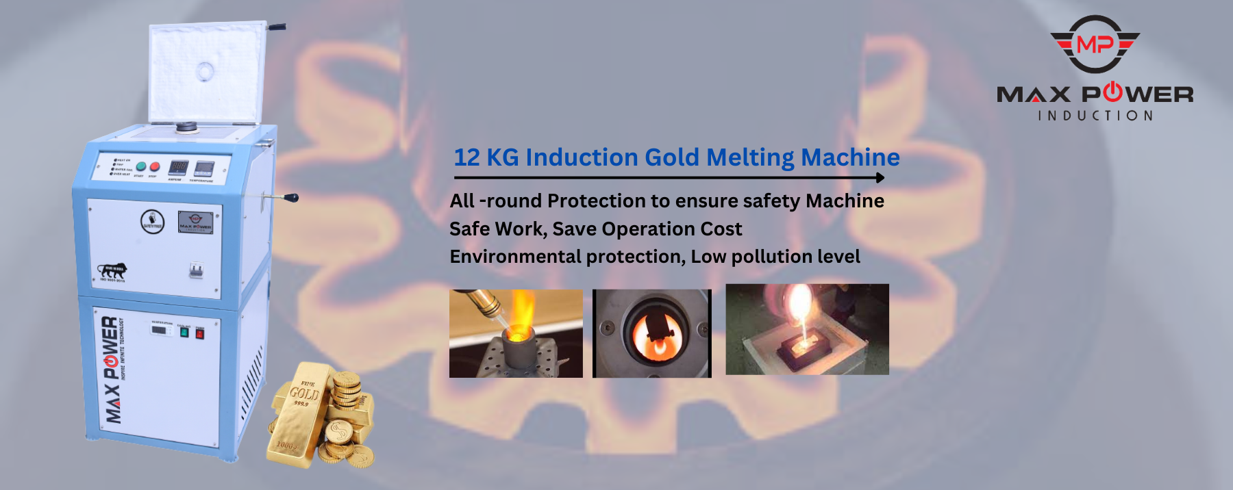 12 KG Induction Gold Melting Furnace