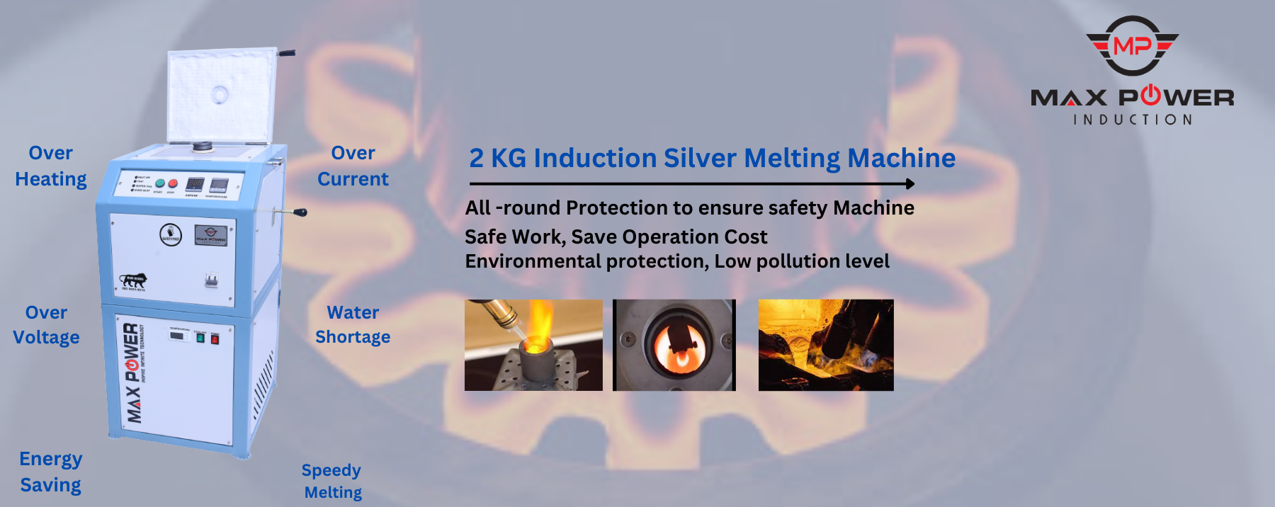 2 KG Induction Silver Melting Machine